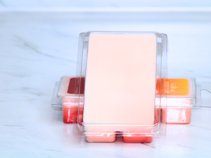 Set of clear containers on a marble surface